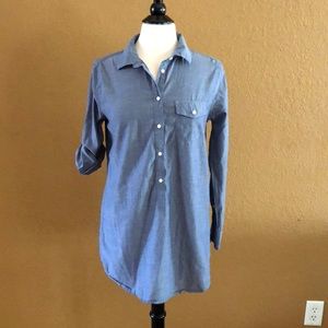 100% cotton, denim colored tunic